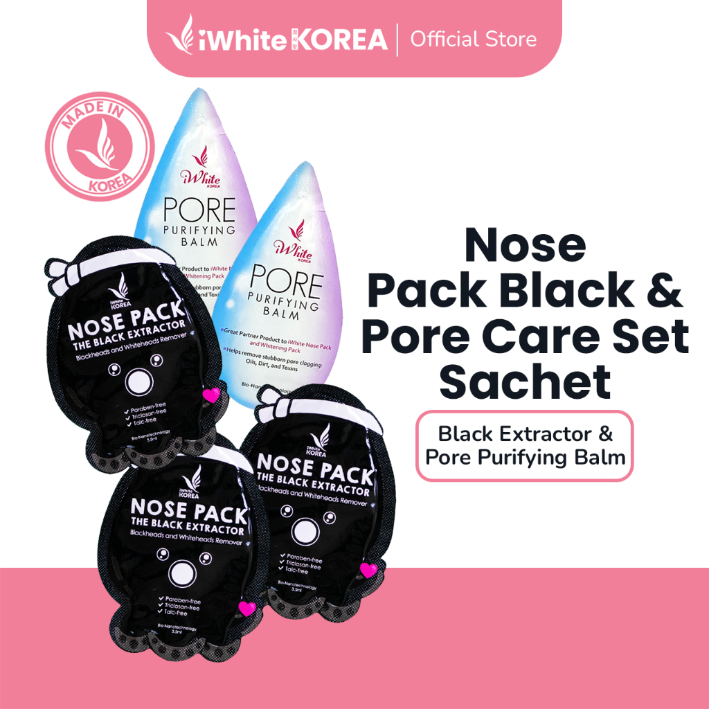 POREblem Solving Kit (iWhite Korea Nose Pack Black Sachet and Pore ...