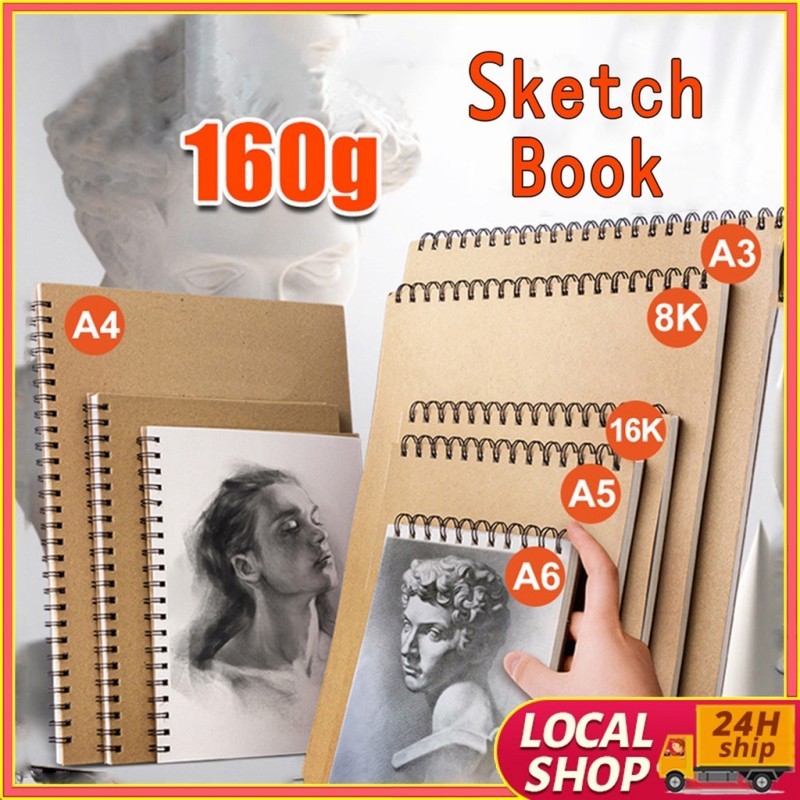 Professional sketchbook Thick paper Spiral notebook Art school supplies