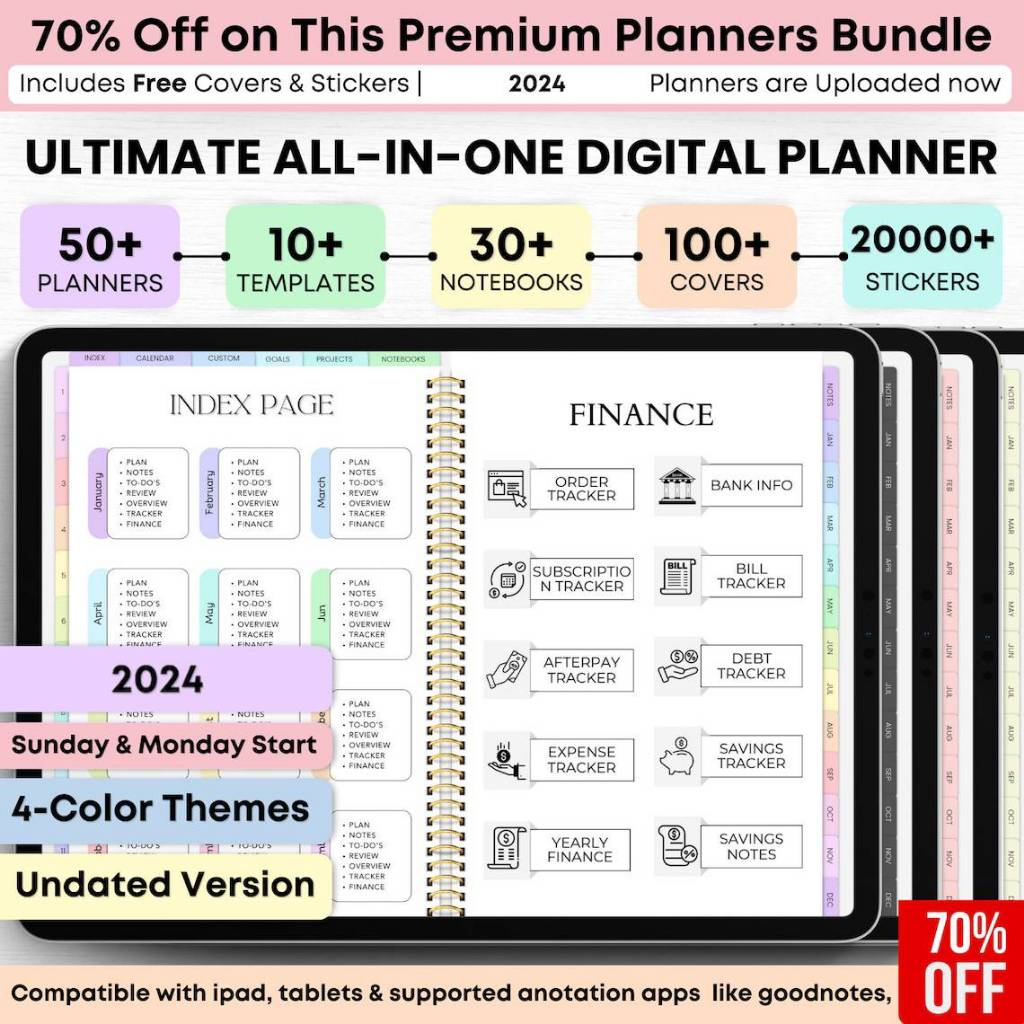 2024 Digital Planner, Digital Planner for iPad & Android, GoodNotes ...