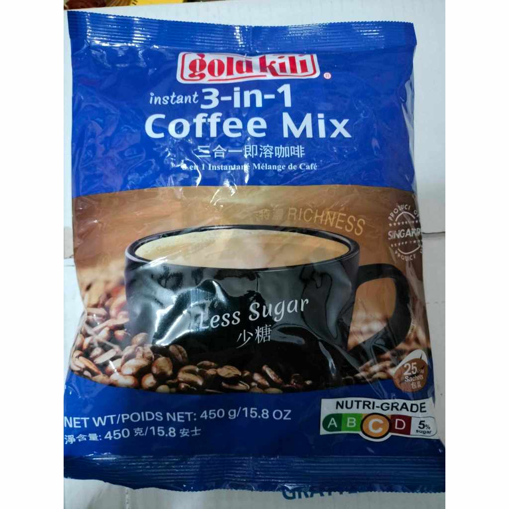 GOLD KILI 3-IN-1 COFFEE MIX 25 SACHETS/ 450G | Shopee Singapore