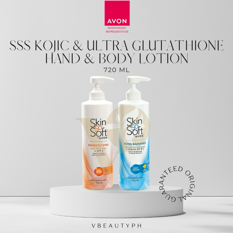 AVON SSS Skin So Soft Ultra Radiance with 4x Glutathione Hand and Body ...