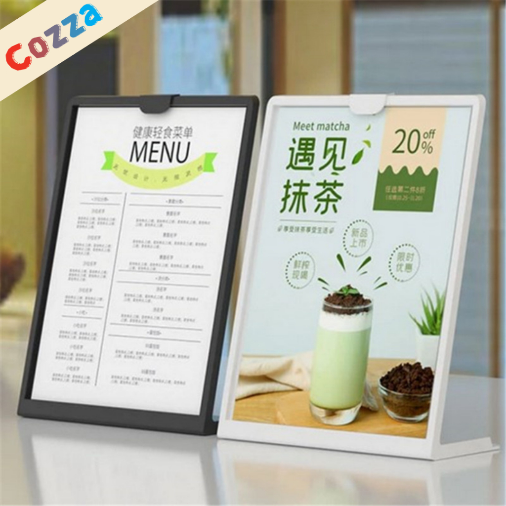 Menu Holder Restaurant Desktop Display A4 Billboard Milk Tea Shop Menu ...