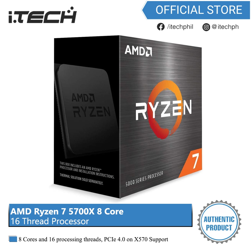 AMD RYZEN 7 5700X 8 CORE 16 THREAD UNLOCKED DESKTOP PROCESSOR visual data 8