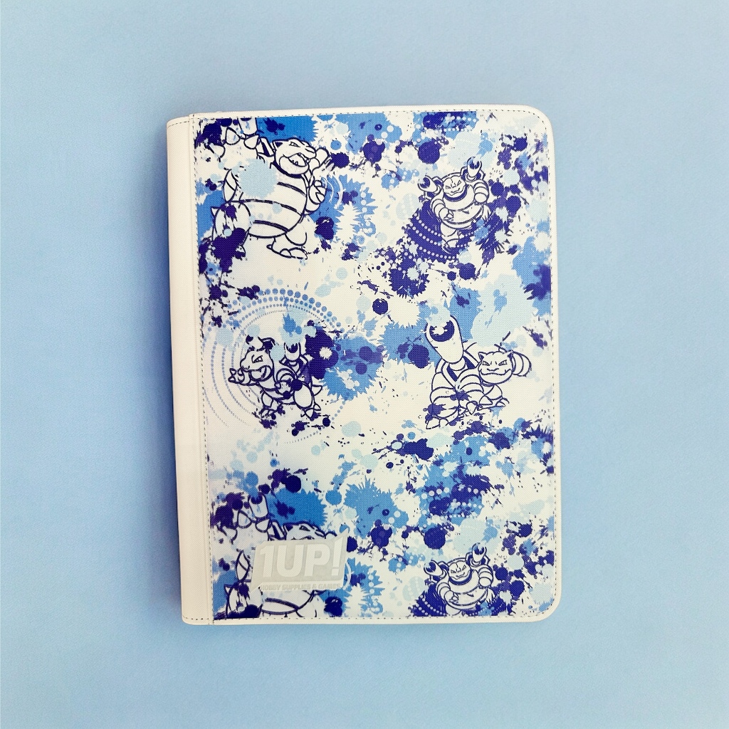 Blastoise Printed White 9-Pocket Zipper Card Binder by 1UP | TCG Album |  Limited Edition | | Shopee Singapore