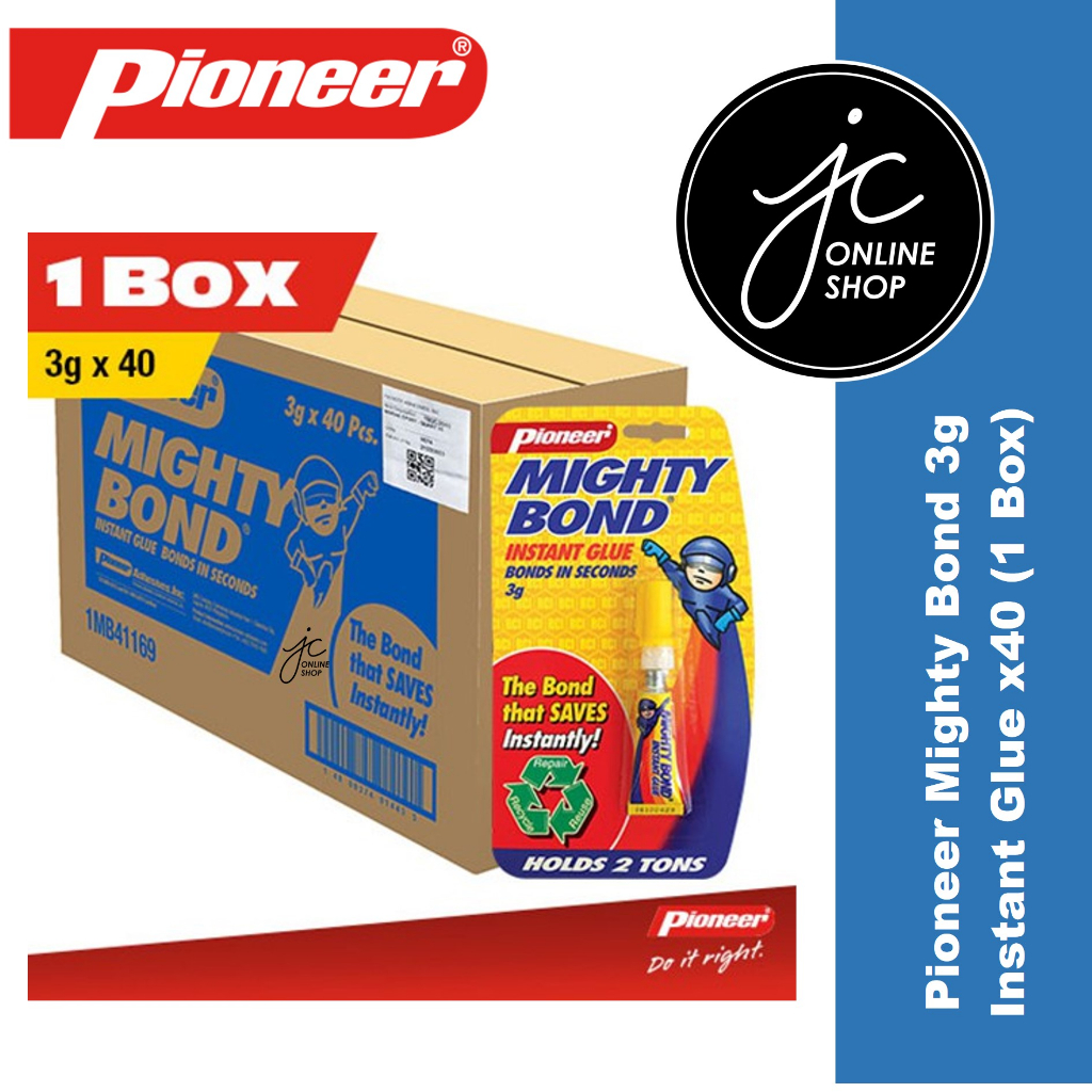 (1BOX/40PCS) PIONEER MIGHTY BOND INSTANT GLUE 3g | Shopee Singapore