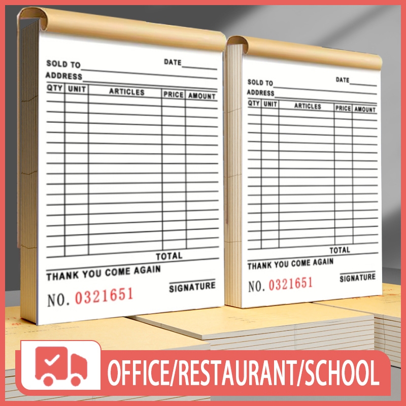 Carbonized Resibo Receipt With Carbon Paper Duplicate Business Delivery ...