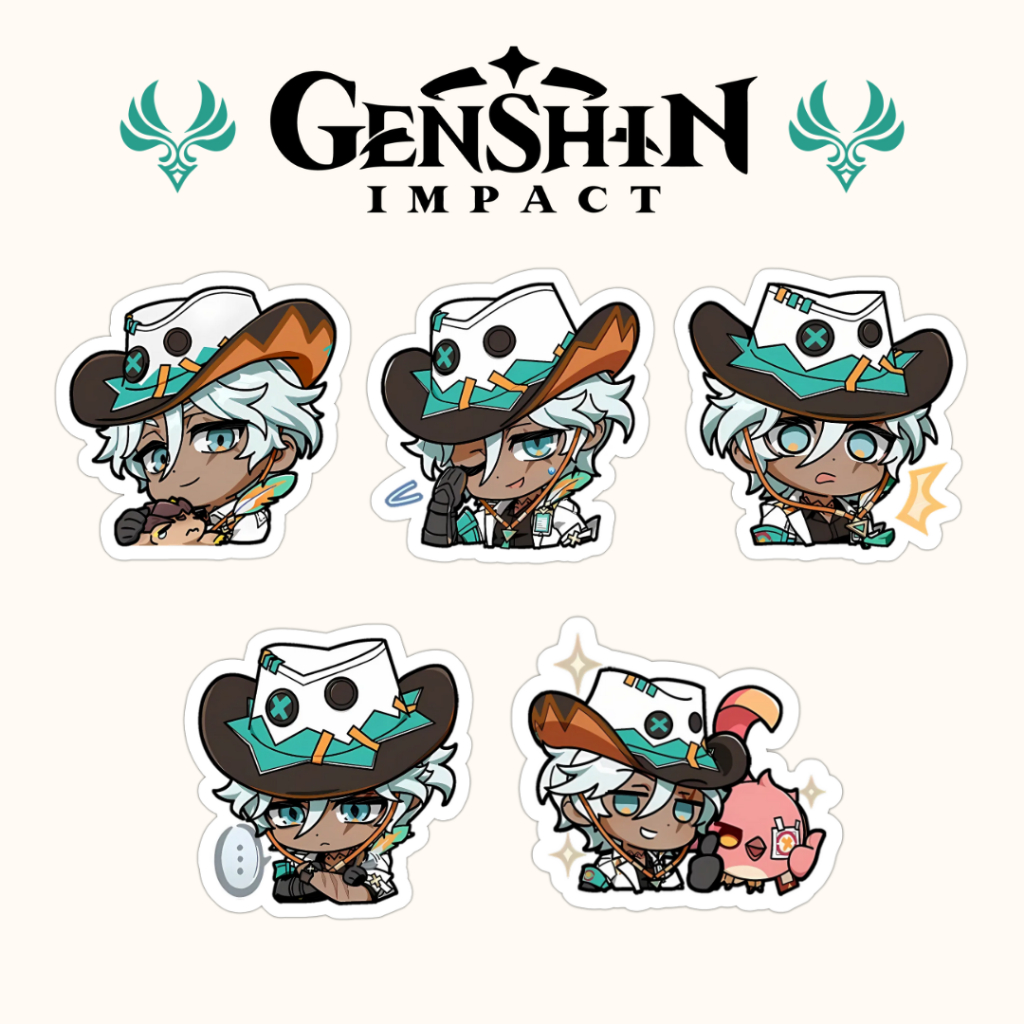 Genshin Impact Ifa Emoji Sticker Set (5pcs) | Shopee Singapore