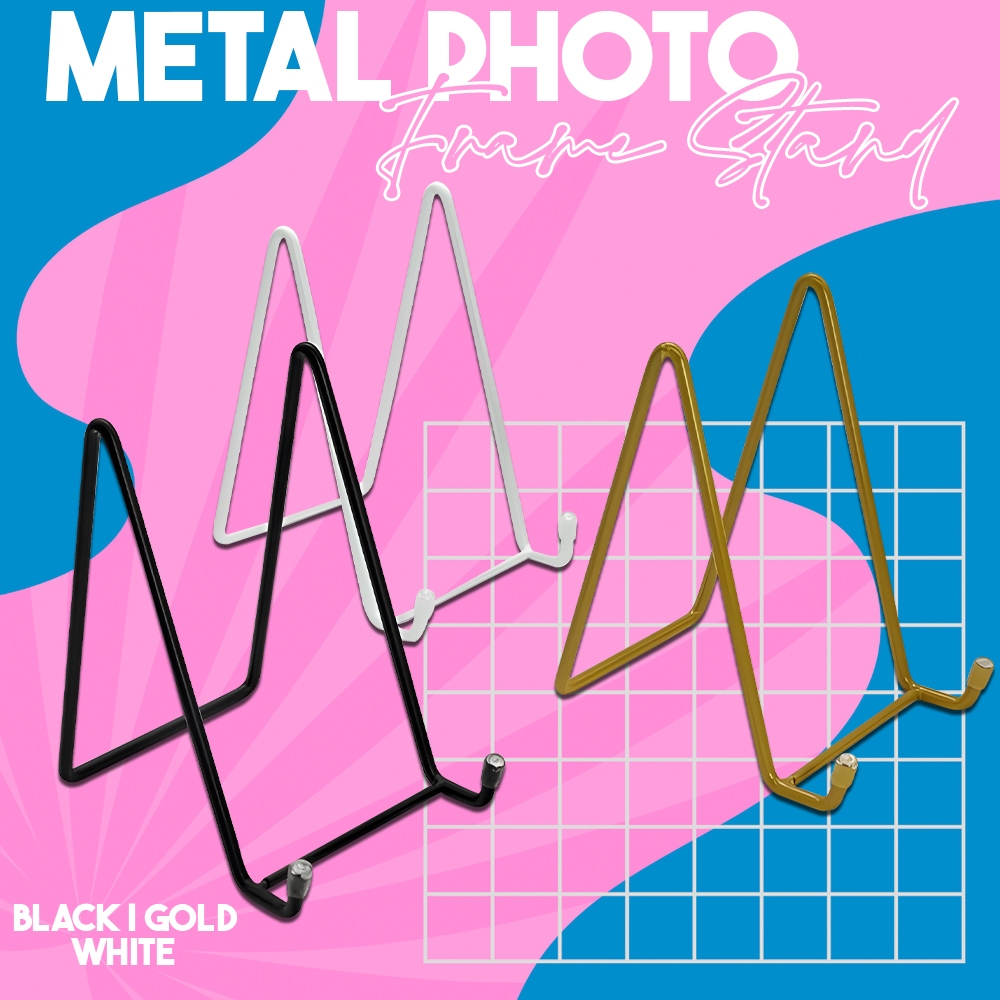 Metal Photo Frame Stand Display Stand Picture Holder Black / Gold ...