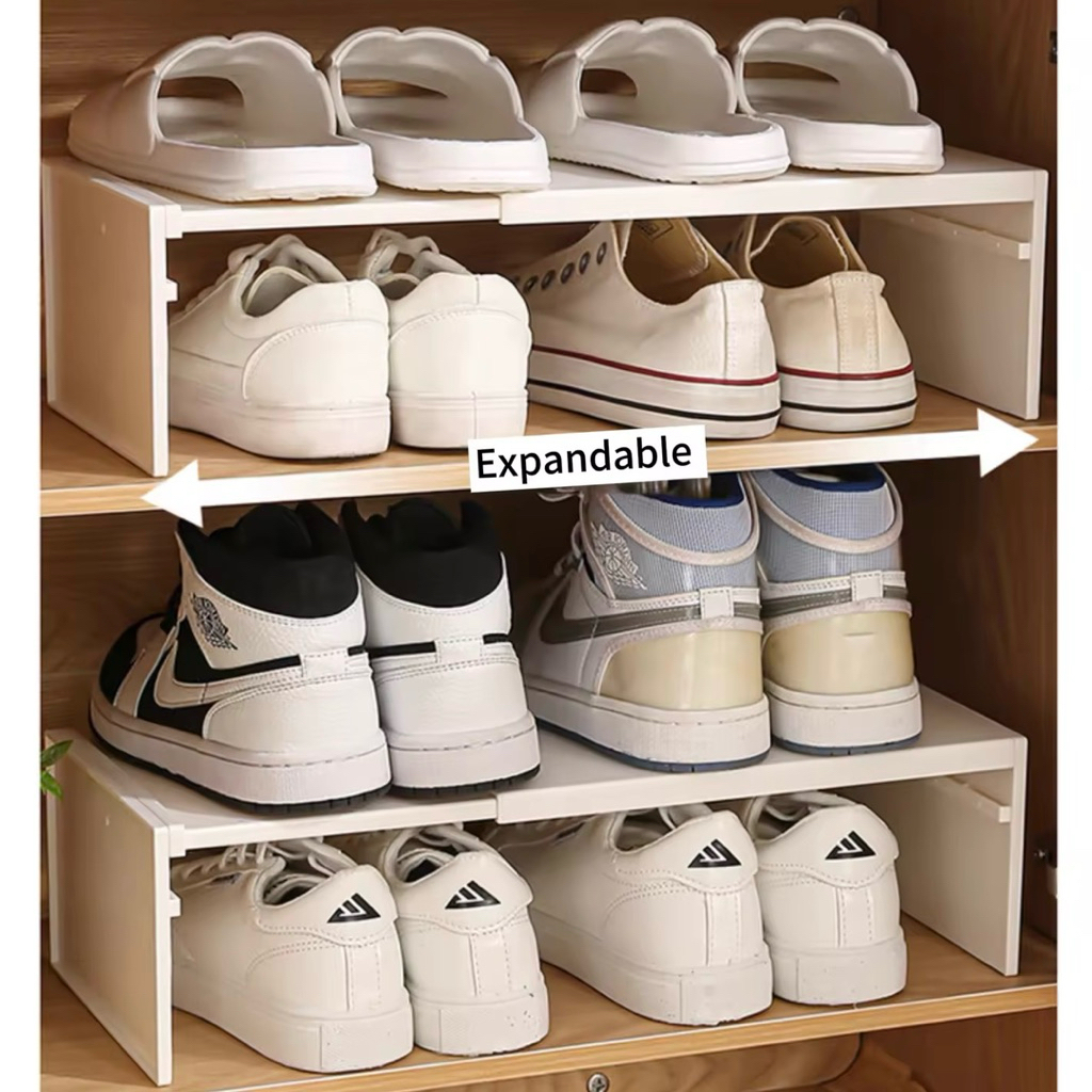 Shoe Cabinet Layered Partition Wardrobe Retractable Shoe Storage ...