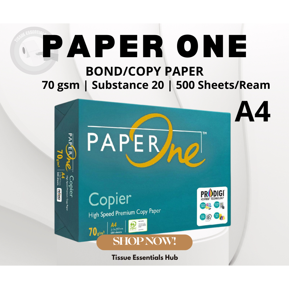Paper One Copy Paper | 70 gsm | A4 | Copier Bond Colored | Tissue ...