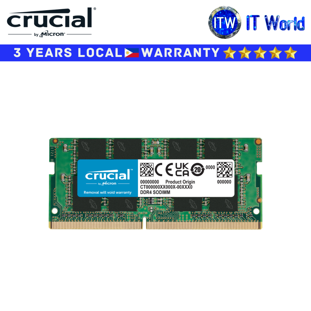 Crucial 16GB (1x16GB) DDR4 3200MHz SODIMM High Speed Laptop Memory