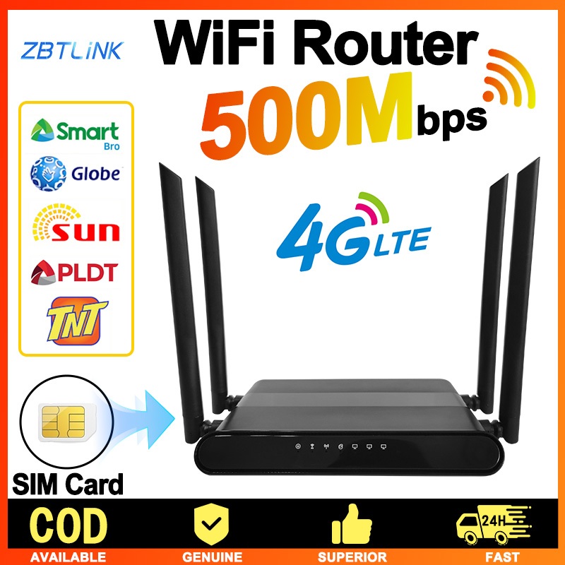ZBTlink 4G Router 500Mbps Sim Card Modem WiFi Router Dual Band 2.4G ...