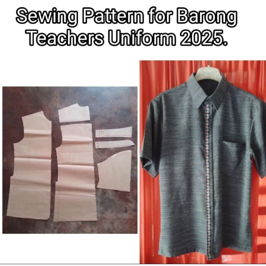 Sewing Pattern for Barong Teachers Uniform 2025. Jlos Tailored | Shopee ...