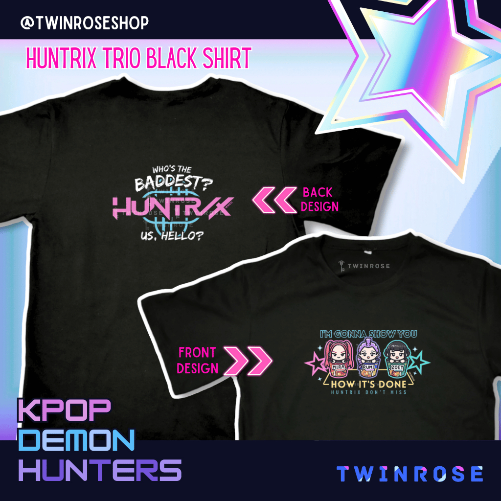 KPOP Demon Hunters Huntrix Huntrx Zoey Bootleg T-Shirt Unisex, Nero Vintage Lavato, S
