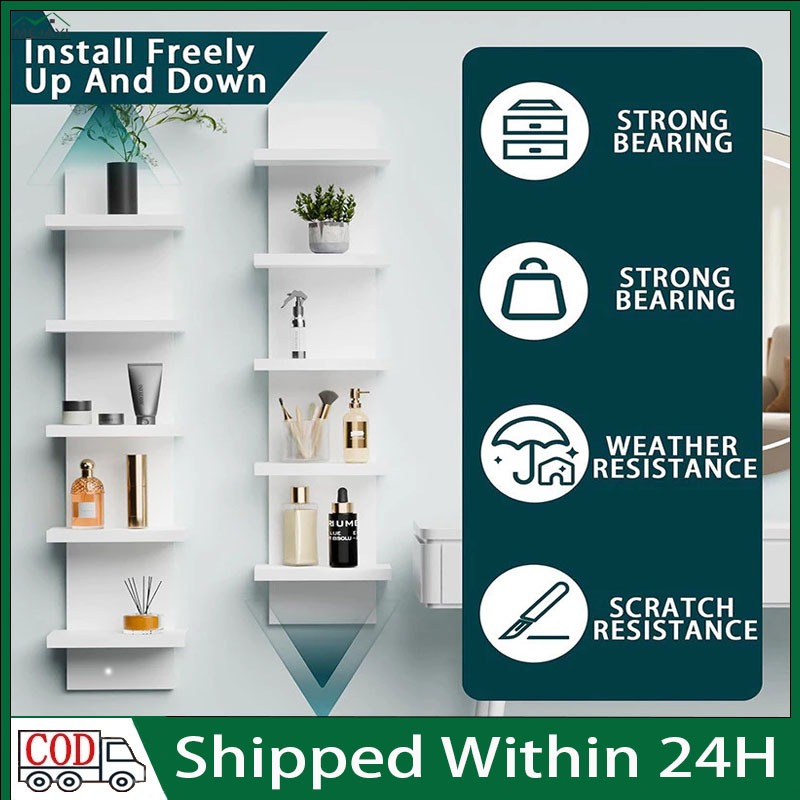 3/5 Layers Wall Multi Layer Storage Rack Simple Modern Wall Display ...