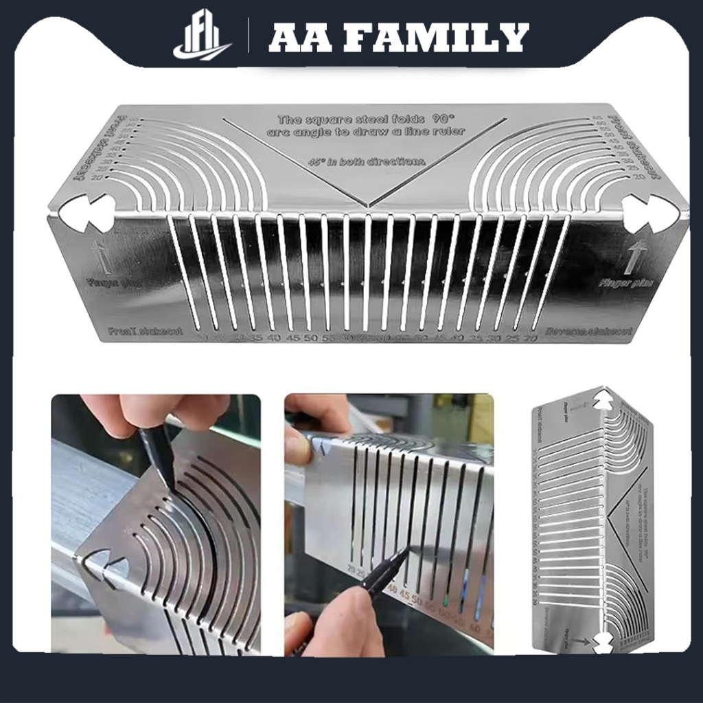 Metal Ruler Square Steel Fold 90 Degree Ruler Angle Line Drawing Circle ...