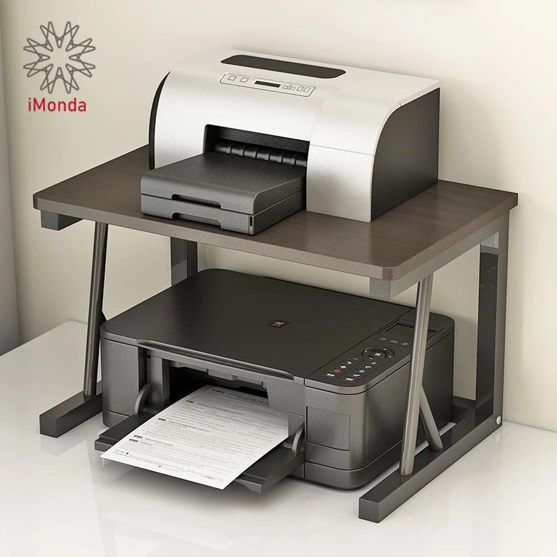 Printer Table Desktop Printer Stand Wood Printer Shelf Modern Storage ...