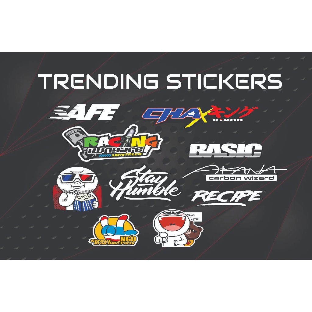 assorted Sticker Laminated Stickers 10 Pcs Per Pack | Shopee Singapore