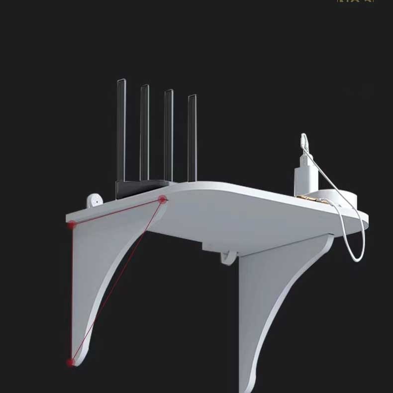 Router Shelf WIFI Set-Top Box Bracket Storage Box Double Floating Shelf ...