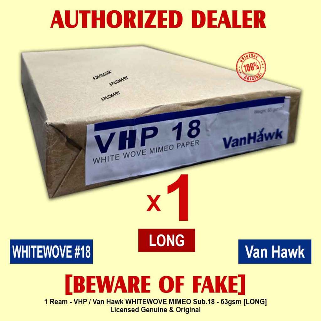 Van Hawk WHITEWOVE MIMEO Sub 18 LONG VHP 18 Whitewove Mimeo Paper ...