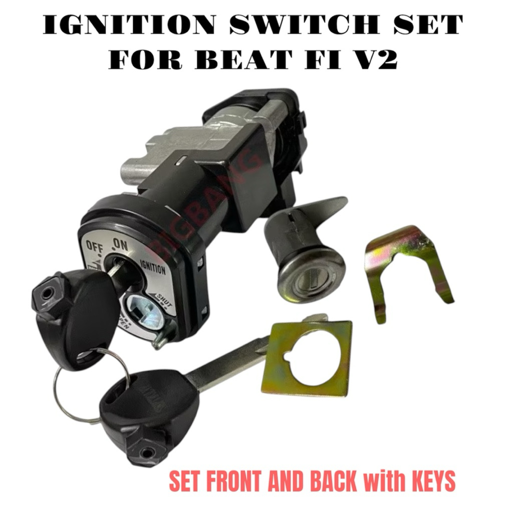 IGNITION SWITCH SET FOR BEAT FI V2 (4pins) ONLY NOT ANTI THEFT | Shopee ...