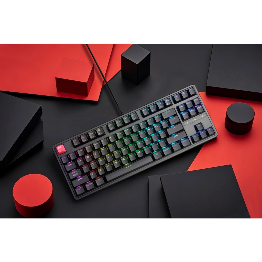 Keychron C3 Pro 8K QMK Mechanical Keyboard, TKL, Wired, RGB LED, QMK ...