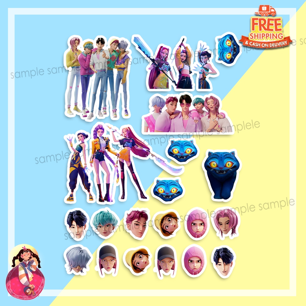 Kpop Demon Hunters Huntrix & Saja Boys Cake Topper Set – Birthday Party ...
