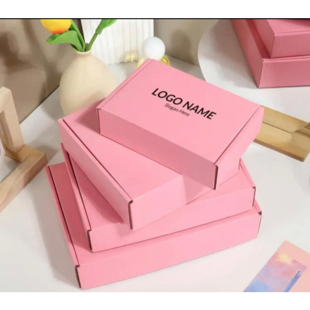 5pcs | FULL LIGHT PINK Mailer Corrugated Box ON HAND Carton box ...