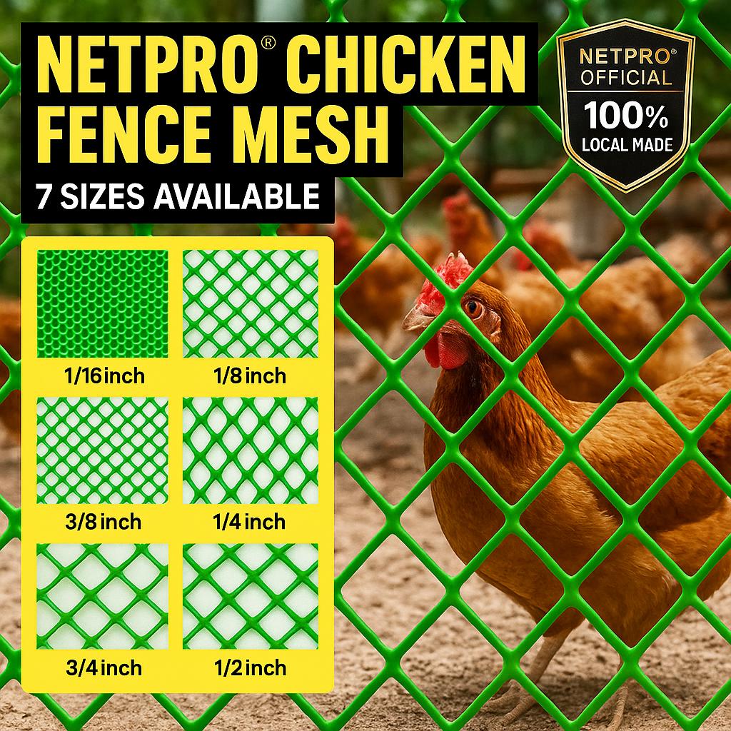 Plastic Mesh Fence – Green PVC Chicken Fence Screen | 3ft / 4ft for ...