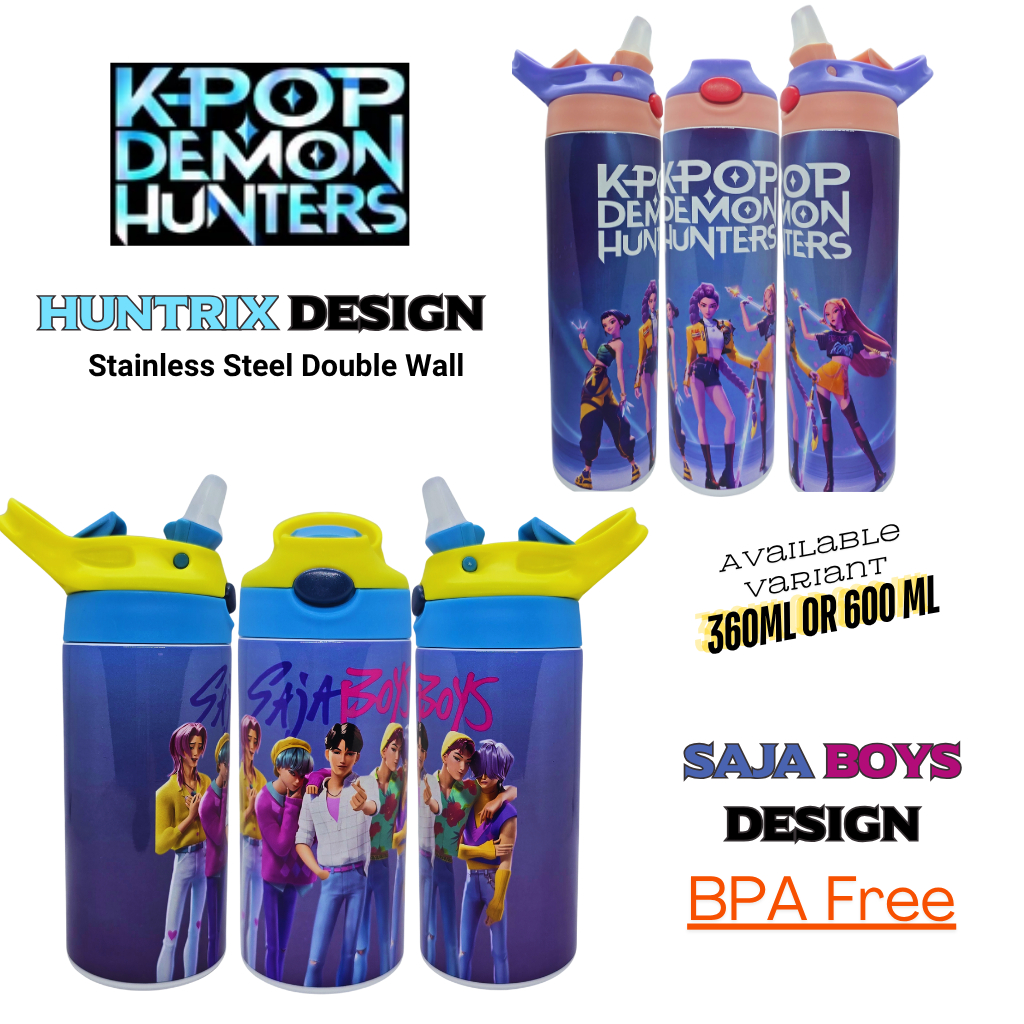 K-POP Demon Hunter, Huntrix Vacuum Insulated Bottle Tumbler Hot and ...