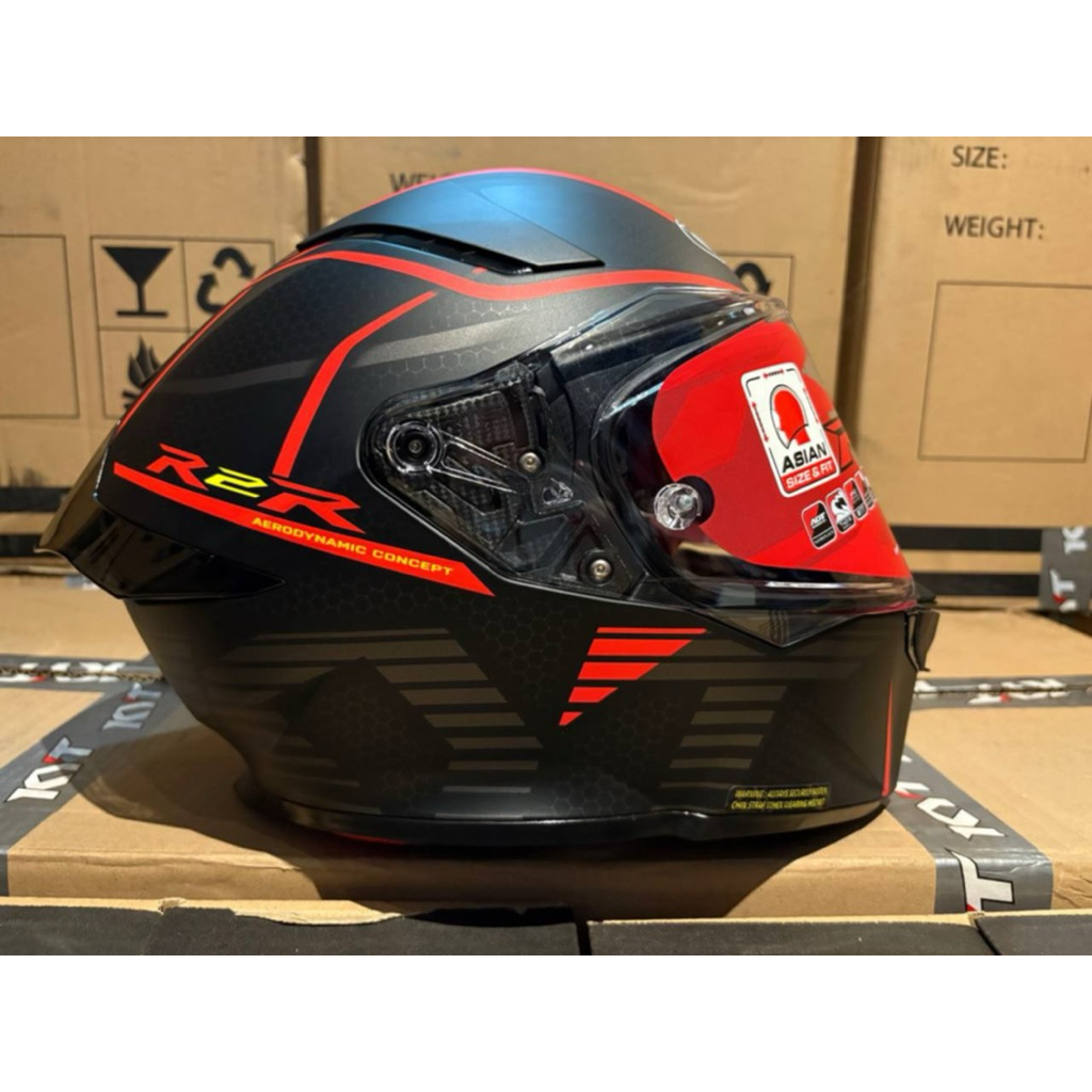 KYT R2R CONCEPT MATT BLACK/RED E06 | Shopee Singapore