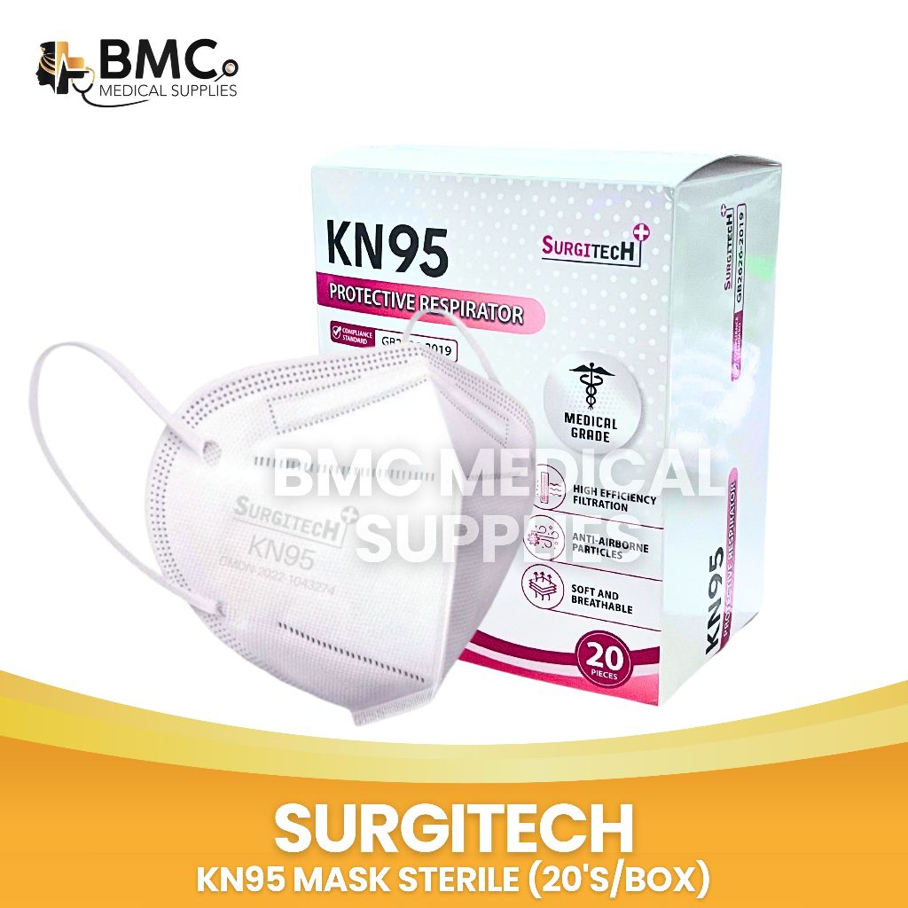 Surgitech KN95 Sterile Protective Mask (Sold Per Box by 20's) | Shopee ...