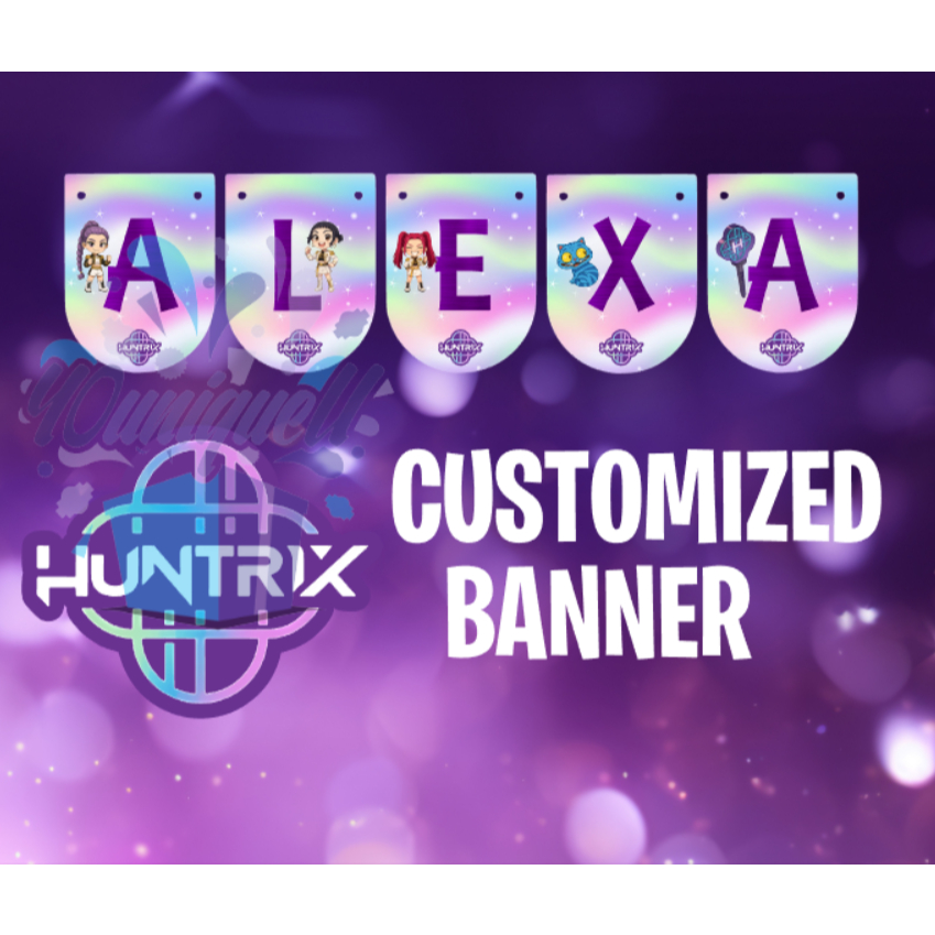KPOP Demon Hunters HUNTRIX Letter Banner Cutouts (1 LETTER /BANNER ...