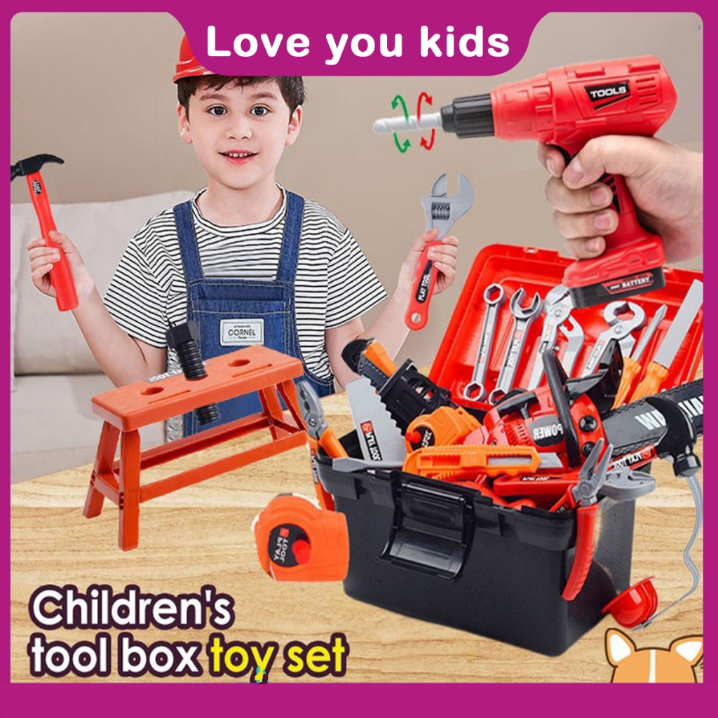 Kids Toolbox Kit Educational Toys Simulation Plastic Repair Tools Toys ...
