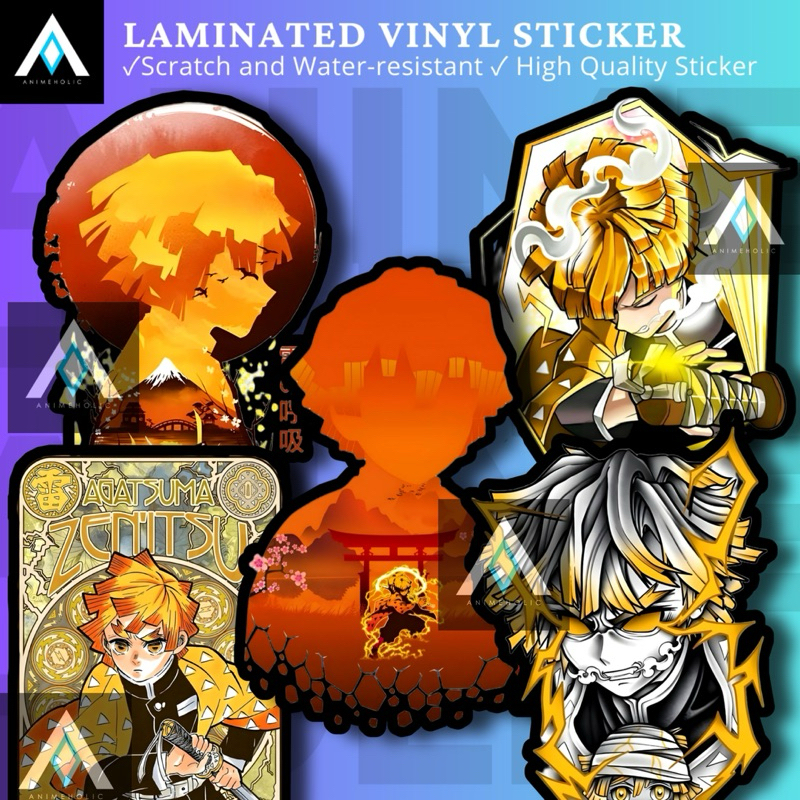 ZENITSU AGATSUMA STICKERS ~LAMINATED VINYL STICKERS ~ANIMEHOLIC ...