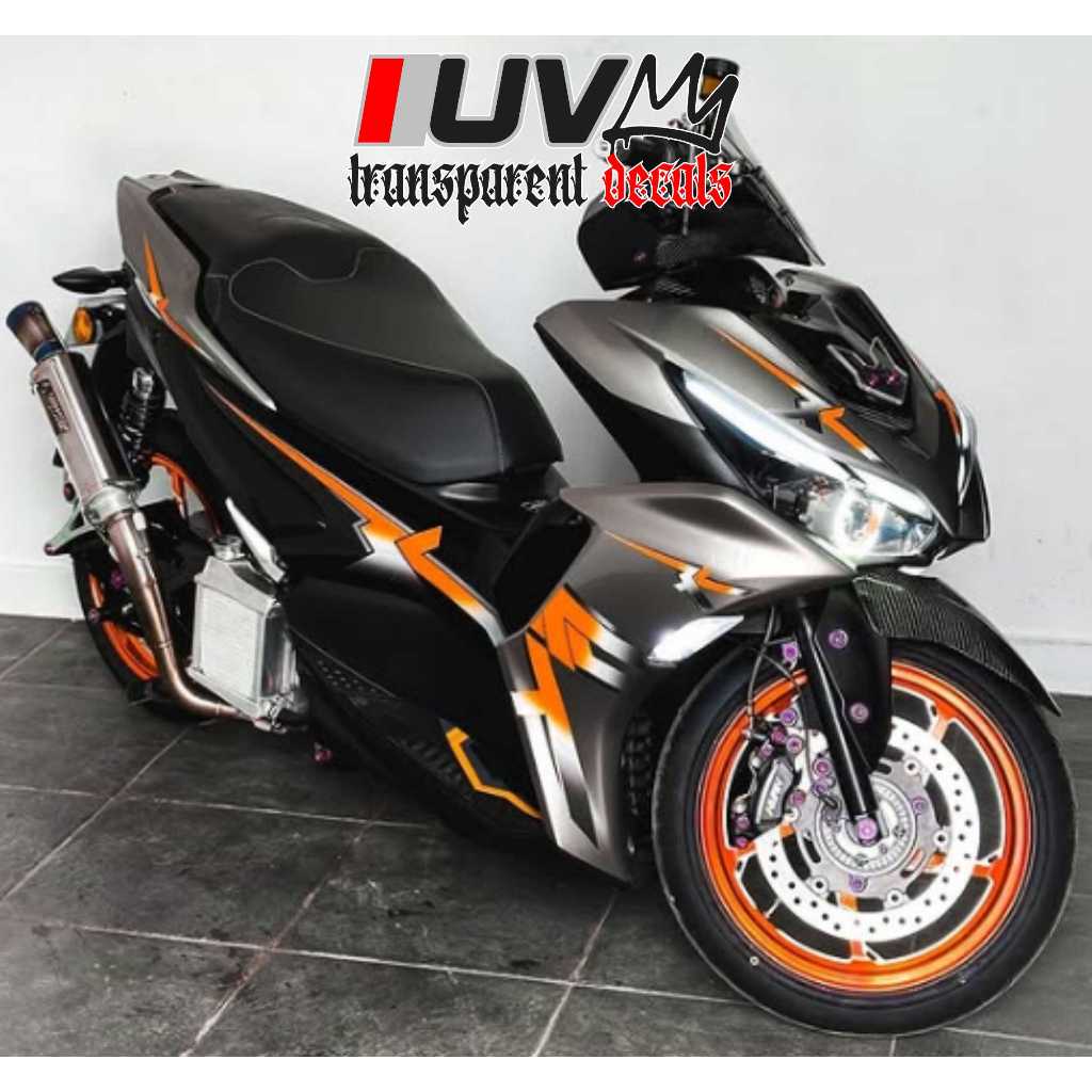 TRANSPARENT UV AEROX V2 INDO CONCEPT DECALS | Shopee Singapore
