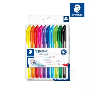 Staedtler Kugelschreiber 425 25F-9 Silber – 0,7 Mm Strich, Rutschfester Griff | Für Präzises Schreiben, Made In Japan