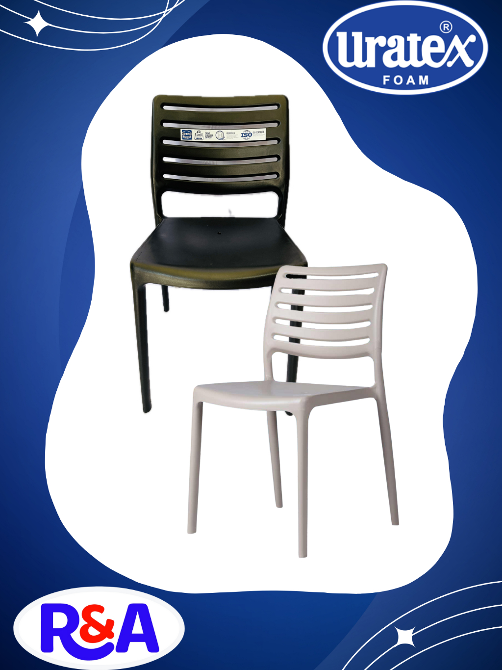 Uratex Monoblock Olimpia Bistro Chair (Black) Shopee Singapore