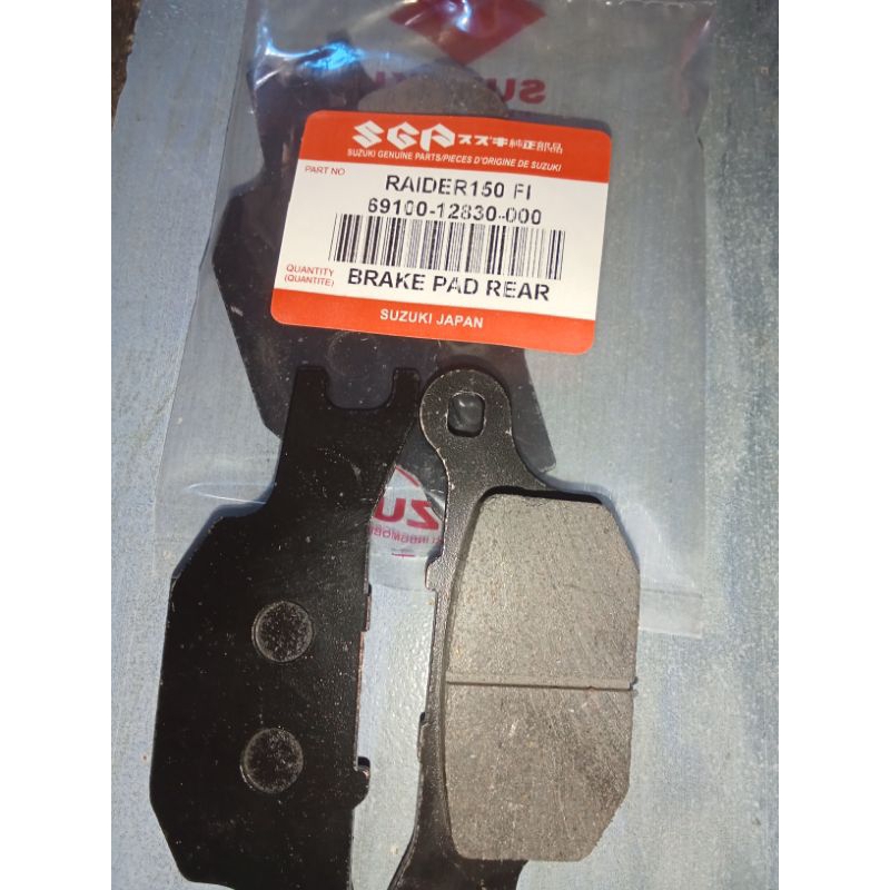 Suzuki BRAKE PAD REAR for (RAIDER 150 CARB TYPE) | Shopee Singapore