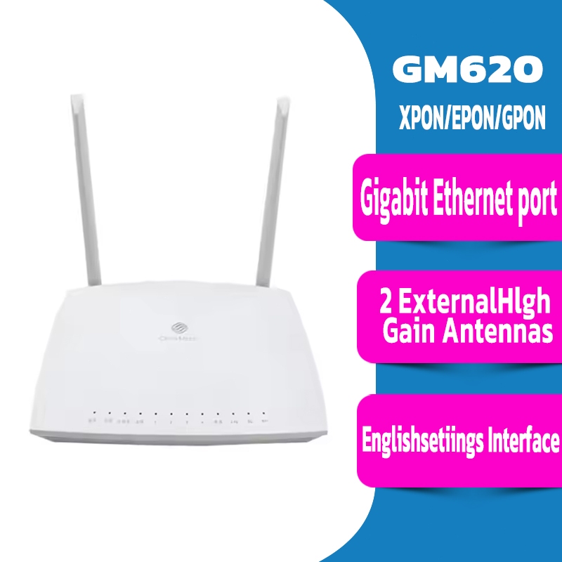 USED GM620 ONU 1GE+3FE 1 PORT EPON GOPN XPON 2.4G+5G WIFI Router Fiber ...