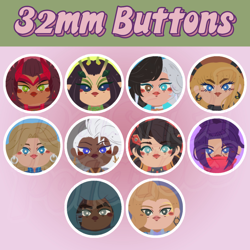 Marvel Rivals 32mm Buttons by Pastel Potatoes | Shopee Singapore