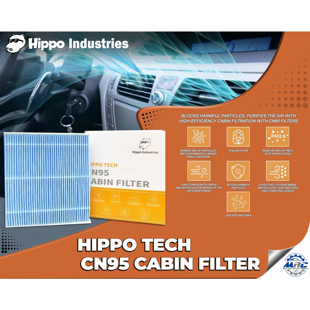 HIPPO TECH CN95 CABIN FILTER FOR TOYOTA HILUX HIACE FORTUNER FORD ...