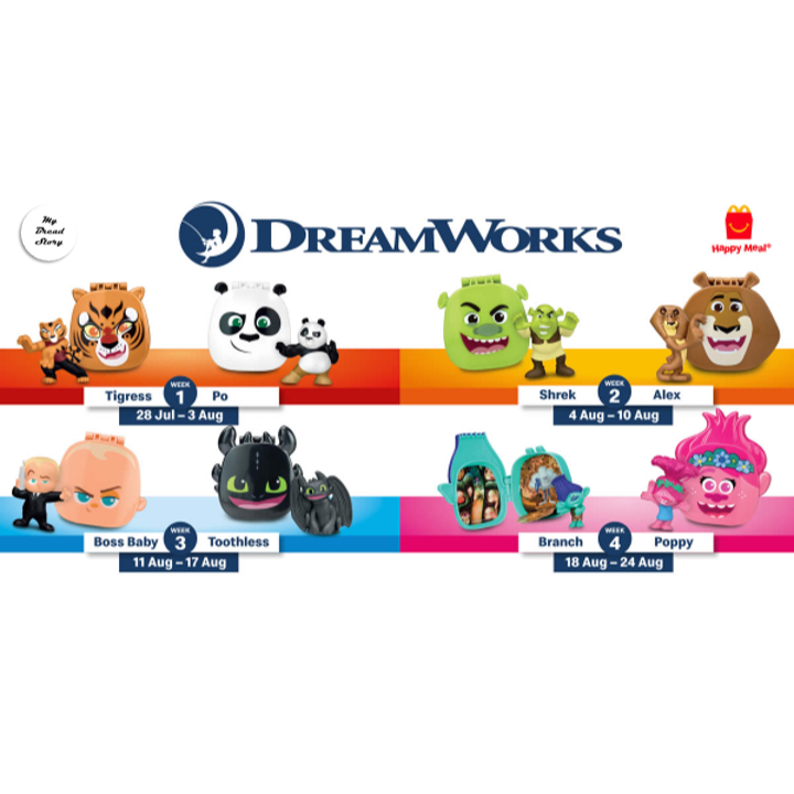 Mcdo Happy Meal Dreamworks Complete Set Sealed | Shopee Singapore