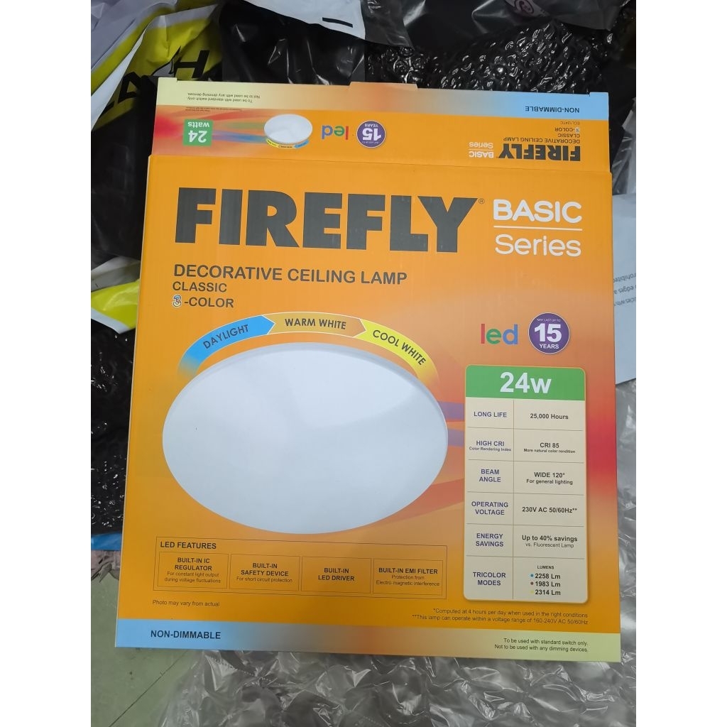 led ceiling lamp firefly(tri-color: daylight&warmwhite & cool white)24w ...