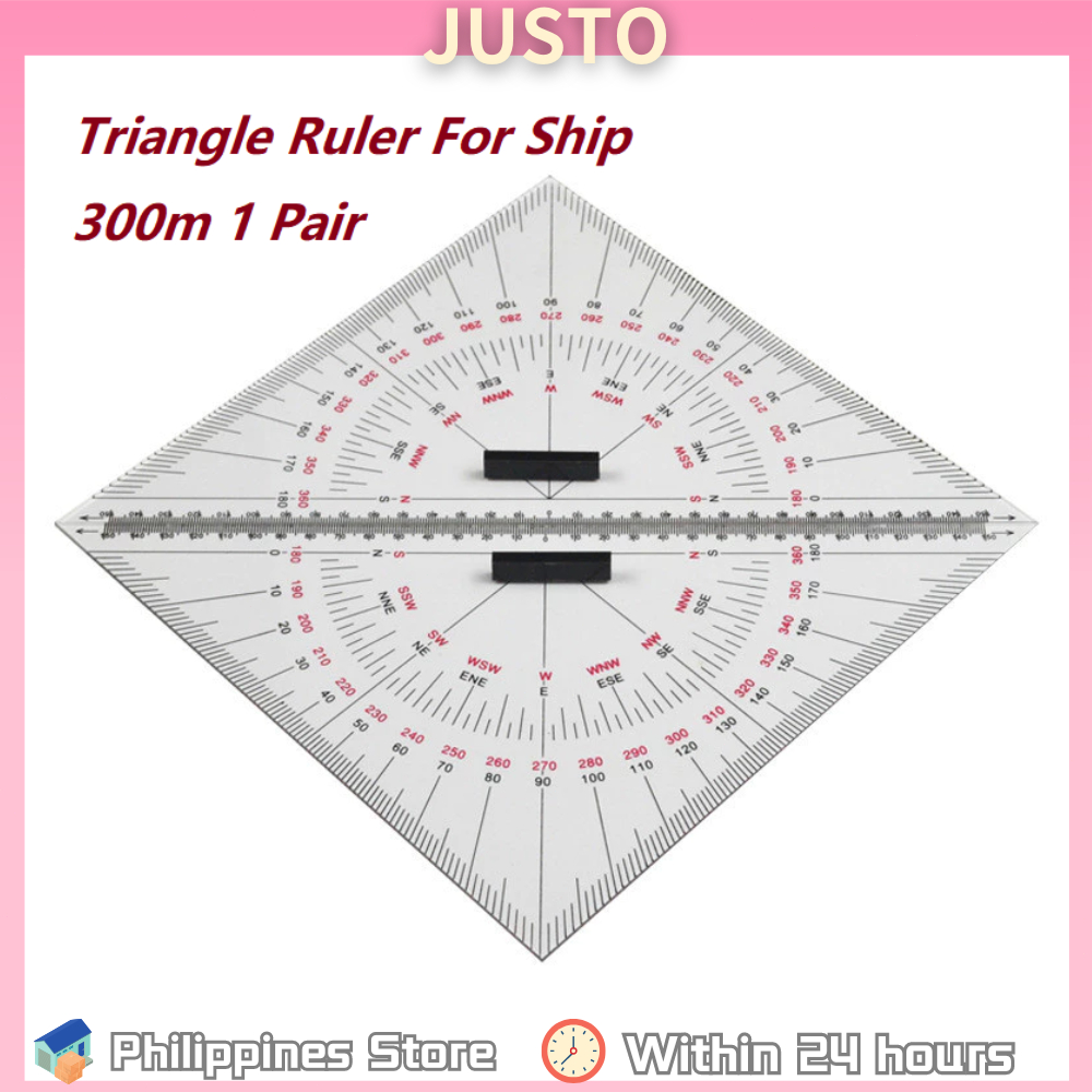 Triangle Ruler for Ship Chart Drawing Nautical Protractor Large-Scale ...