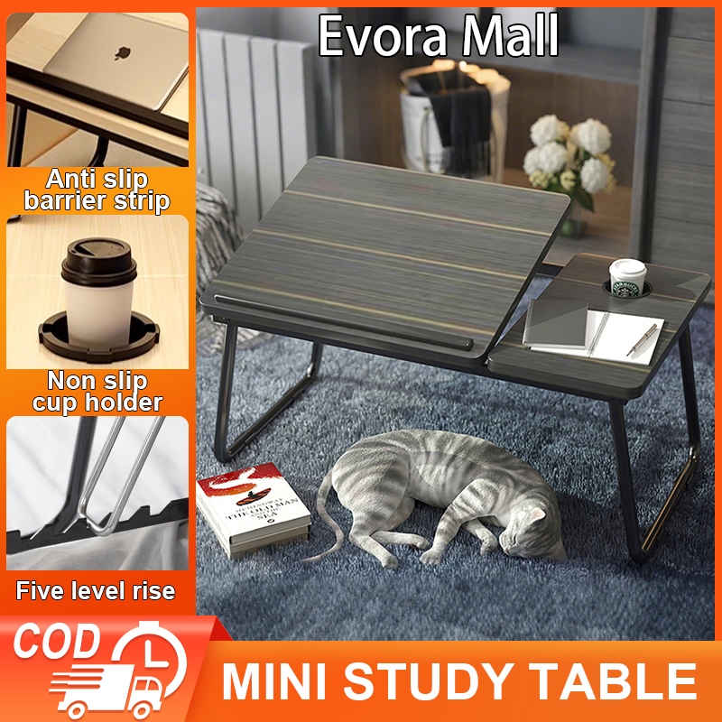 Evora Foldable Bed Table Mini Desk Study Table Wooden Laptop Office ...