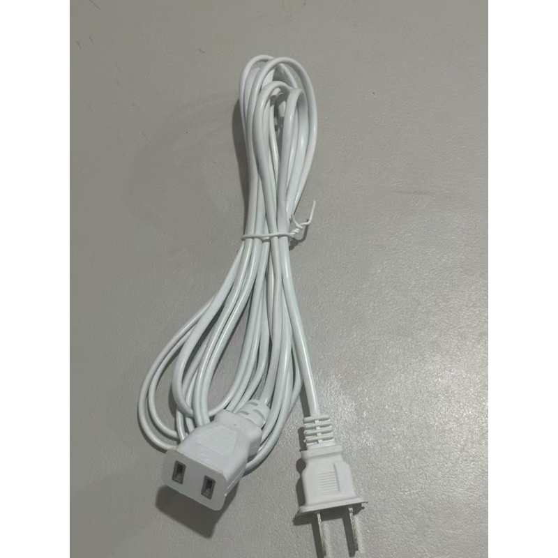 3M/5M Power Cord Extension 2 Pin Plug Dual Portable Extension Cord ...
