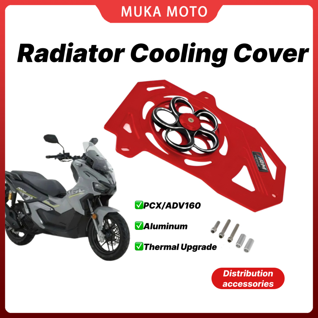 MUKA CNC ARM PCX 160 Radiator Cover Adv 160 Windmill Full CNC 2-Color ...