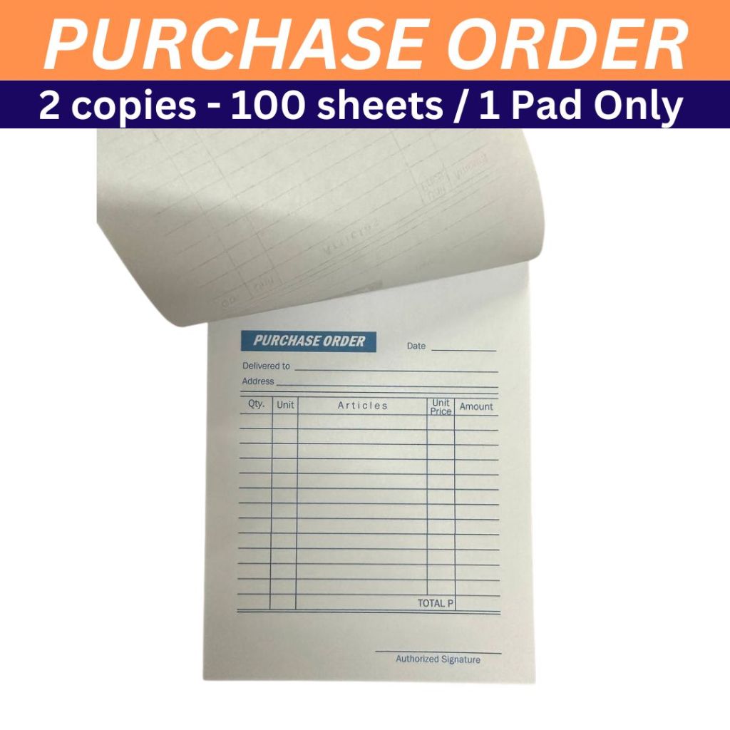Generic Purchase Order Slip Form (100 Sheets) | Shopee Singapore