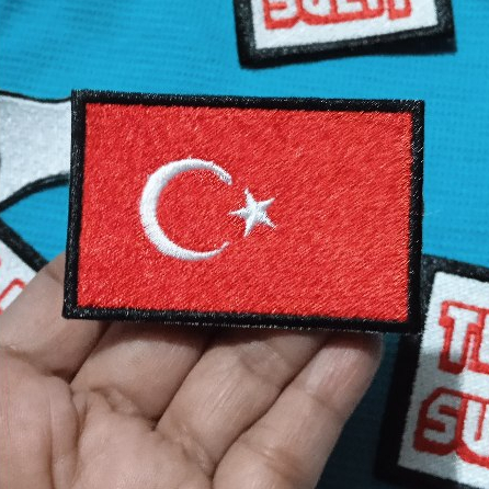 TS23 191 turkey flag 2,5 in width patch embroidery travel food kebab ...